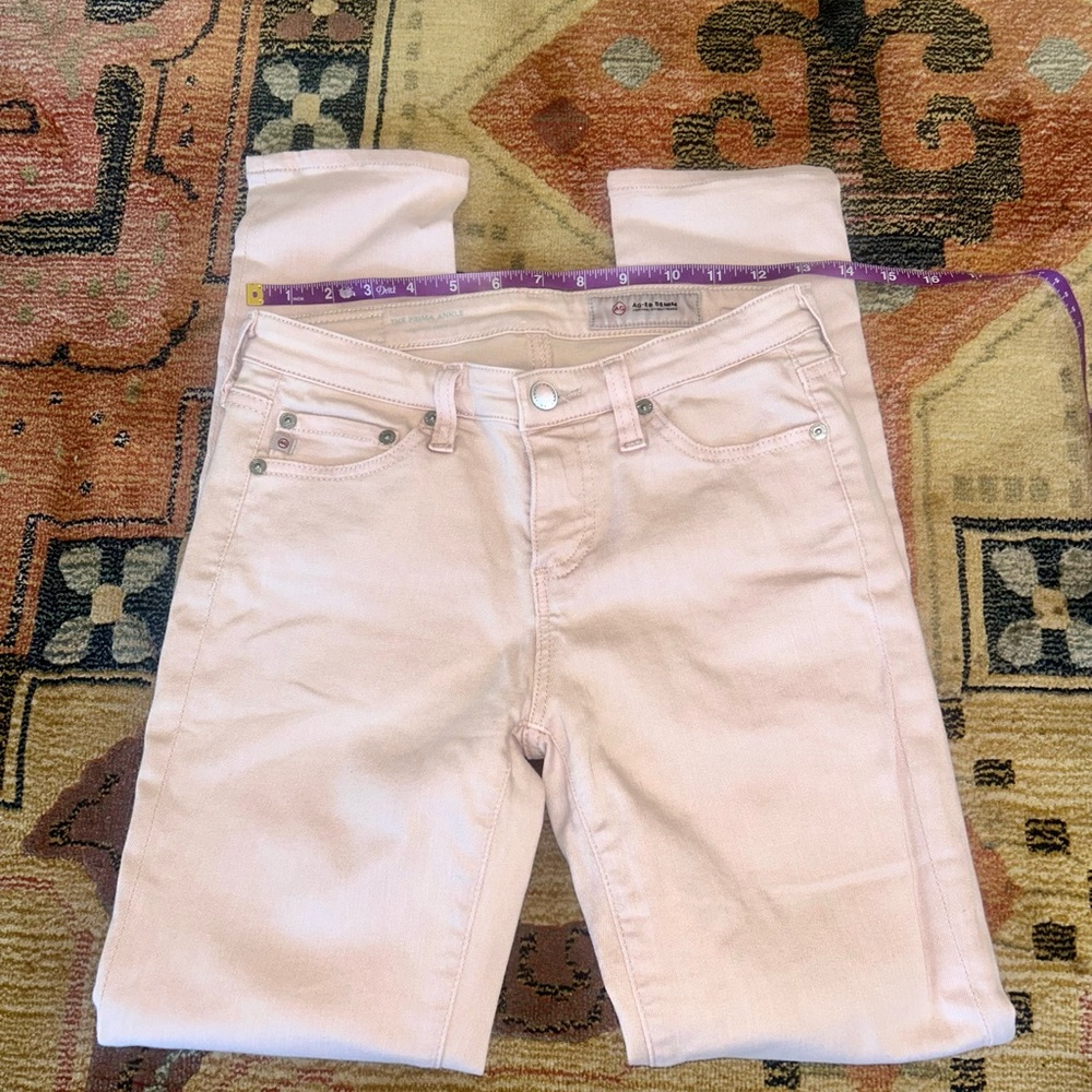 AG Adriano Goldschmied Pink The Prima Ankle Jeans sz 25 R